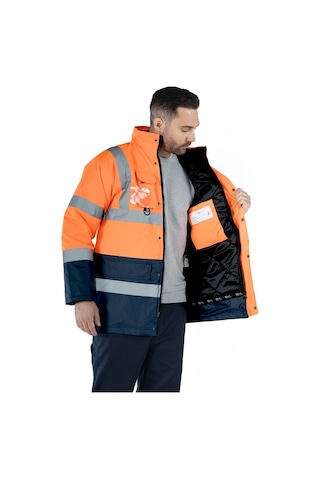 Çift Renkli Hi - Vis Kaban Turuncu - Lacivert