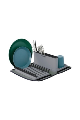Outwell Dunton Foldable Dish Rack Katlannır Kamp Karavan Bulaşık Rafı Gri