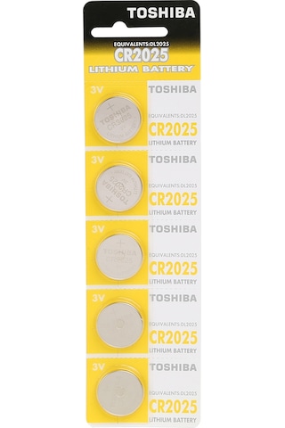 Toshiba CR2025 3V Lityum Pil 5 x 20'li