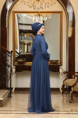 Melisma Efsane Tesettür Abiye İndigo