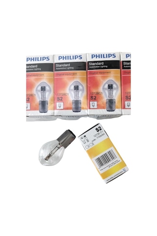10 Adet Motosiklet Far Ampul S2 12x35/35 Bosch Tipi Phlıps