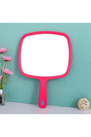 Asma Delikli Kırmızı Büyük El Aynası Makyaj Aynası Diğer