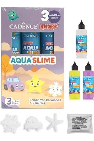 Kooky Aquaslime Kendin Yap Karma Set 3 Renk 90ml