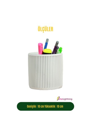 Kalemlik Beyaz Renk Masa Kalemliği Organizer Kalemlik Model 1 Çok REnkli
