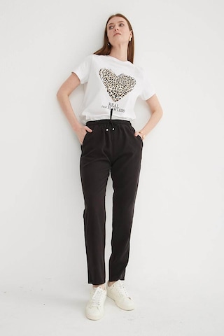 Fashion Friends Beli Bağlamalı Siyah Kadın Pantolon 26y0477k1