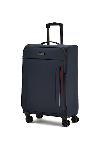 Fossil Ultra Light Lacivert Orta Boy Körüklü Kumaş Valiz 360 8 Tekerlekli, Hafif & Geniş İç Hacim Lacivert