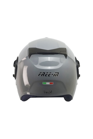 Free M Double Güneş Vizörlü Sertifikalı Abs Material Yarım Kask Gri