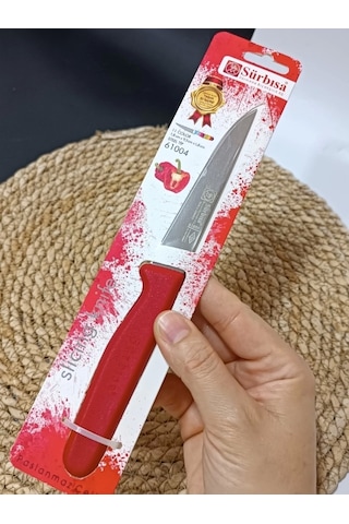 Sürmene 61004 Mutfak Bıçağı 9,50 Cm Kırmızı Çok Renkli