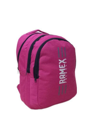 Unisex Pembe Ramex Sırt Çantası Büyük Boy Seyahat Okul Çantası Su Itici Pembe