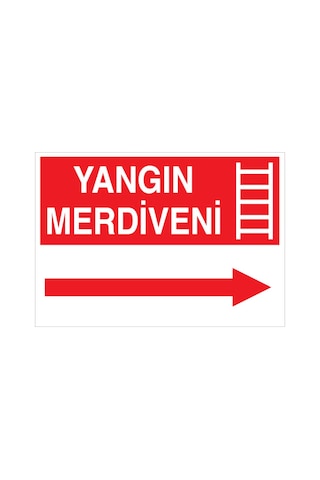 Yangın Merdiveni Uyarı Tabelası - 20x30 Foreks - Y3 Yangın Merdiveni Uyarı Tabelası - 20x30 Foreks - Y3