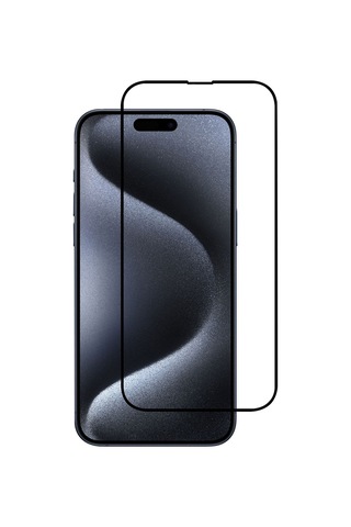Pp Apple iPhone 15 Pro Max Uyumlu Anti Static Toz Tutmaz Çerçeveli Ekran Koruyucu