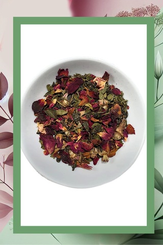Premium Rose & Spearmint Tea 50g, Özel Harman Gül Ve Kıvırcık Nane Çayı