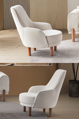 Armoni Berjer Krem Tekli Koltuk Krem