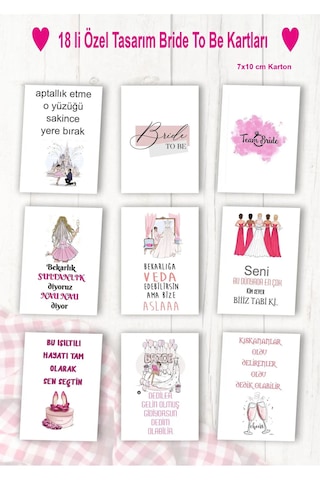 Bekarlığa Veda Partisi Için Motto 18 Adet Eğlenceli Kartlar Brıd