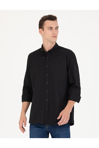 Pierre Cardin Erkek Siyah Desenli Gömlek 50276553-vr046 Siyah