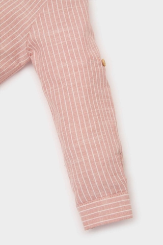 DeFacto Erkek Bebek Flamlı Poplin Uzun Kollu Çizgili Gömlek E5316A525SPBR136 Bordo