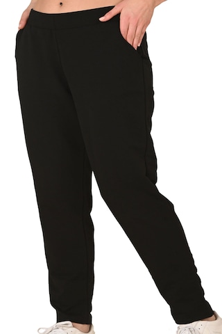 Trendhill Kadın Siyah İki İplik Büyük Beden Eşofman Altı Edy5610b Siyah