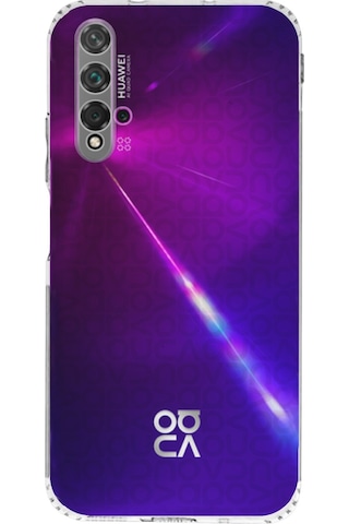 Huawei Honor Nova 5T Kamera Korumalı Tıpalı Silikon Şeffaf Kılıf