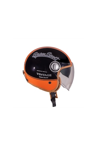 Nukro B-108 Super Sport  Yazlık Motosiklet Kaskı Siyah Turuncu