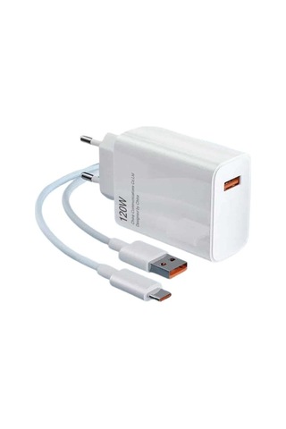 Type C Yüksek Hızlı Şarj Aleti Beyaz 120w Ultra Uzun Ömürlü Belirtilmemiş