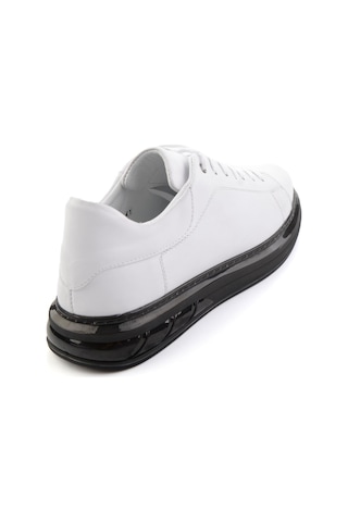 Beyaz Hakiki Deri Erkek Sneaker E01080902143 Beyaz