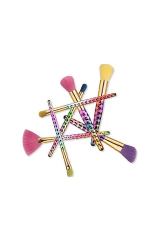 7 Makyaj Fırçası Denizkızı Gökkuşağı - Makyaj Fırçaları Tek Boynuzlu At Çok Renkli