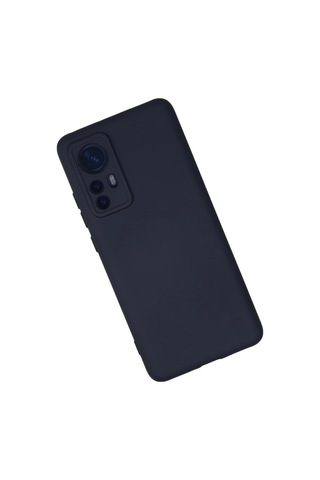 Xiaomi Mi 12 Kılıf Nano İçi Kadife Silikon - Lacivert Düz Renkli