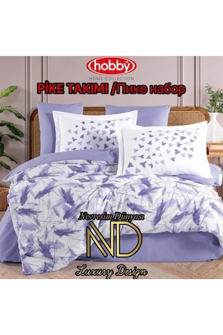 Hobby Poplin Pike Takımı Tek Kişilik Silva Lila Çok Renkli