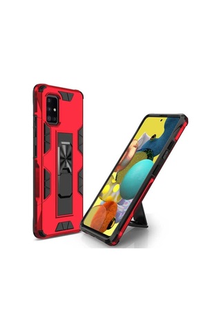 Samsung Uyumlu Galaxy A71 Kılıf Zore Volve Kapak Kırmızı