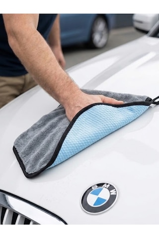 Mucit Home Çift Taraflı Yüksek Emicili Araba Kaporta Cam Kurulama Ve Mikrofiber Parlatma Cam Bezi