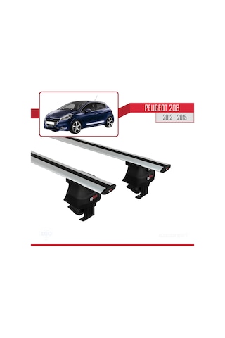 Peugeot 208 2012-2015 Arası İle Uyumlu Ace-4 Ara Atkı Tavan Barı Gri
