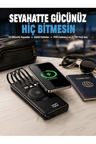 Kompakt Tasarım, Güçlü Performans - 10000mah Kablosuz Powerbank Diğer