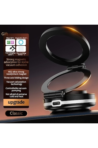 Motion003 Yeni Siyah Manyetik Cep Telefonu Tutucu Araba Elektrikli Emme Kupası Vakum İphone Uyumlu