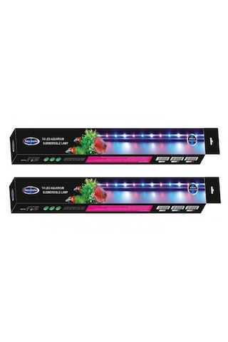 Akvaryum İçin Led Lamba Işık Tak Çalıştır Beyaz + Mavi  50 CM