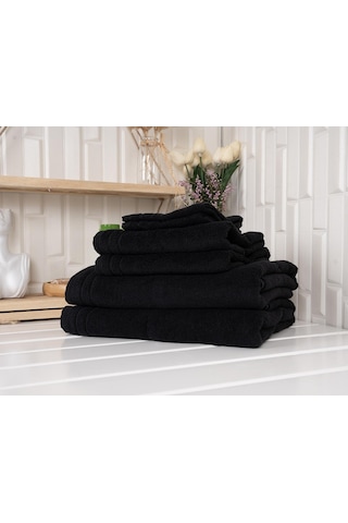 %100 Pamuk 6 Parça Microcotton Mutfak Havlusu / El & Yüz Havlusu / Banyo Havlusu Seti Hürsan Saphir Çok Renkli