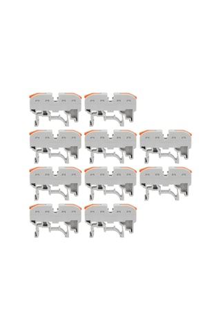 Vkemall Pct-211 Raylı Yaylı Kablolu Bağlantı Blokları 10 Adet - 0.08-4.0mm² Torksuz Hızlı Bağlantı, Ateş Direnci, Dağıtım Şase Ve Kontrol Kabineleri İçin