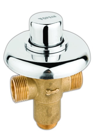 Zaman Ayarlı Sıvaaltı Pisuvar Musluk Paslanmaz Rozetli Krom