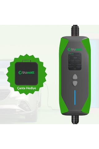 Truwatt Zt220 3.5kw Taşınabilir Elektrikli Araç Şarj Cihazı 16a/220v 20 Metre