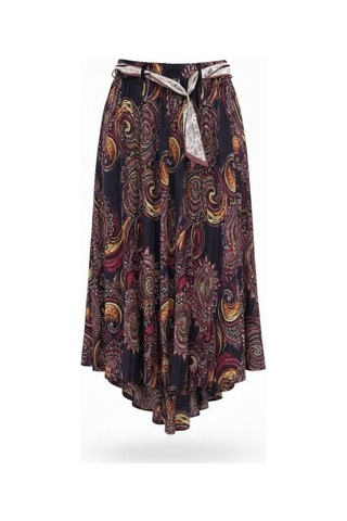 Eren Style Şifon Etek Boyu:90 Cm - 38-52 Siyah