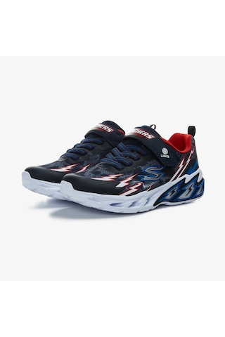 Skechers Lights Storm Kids Sneaker Lastik Bağcıklı Cırtlı Işıklı Günlük Çocuk Spor Ayakkabı Gri