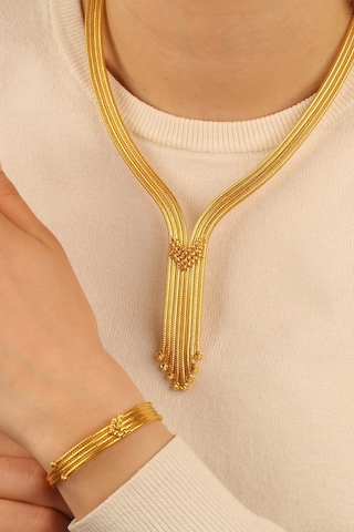 Çgkmücevherat Kalze Dorikalı Altın Bileklik Klzblk02 Sarı Sarı Altın