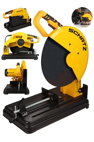 Schatz 2000w Bakır Sargılı Metal Şanzıman 355 Mm Profil Metal Kesme Makinesi Sarı