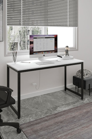 Çalışma Masası Bilgisayar Masası Ofis Masası 60 X 140 Cm - Beyaz