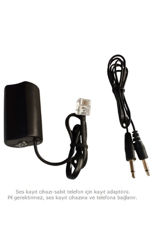 Kayıtcihazı Aksesuar Seti: Mikr+kulaklık+telefon.adaptörü+kablosu