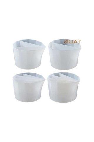 Novahub 4 Adet Silikon Bölünmüş Fincan Boya Karıştırma Bardağı - Renk Karıştırma & Ölçü Kapları Seti Diğer