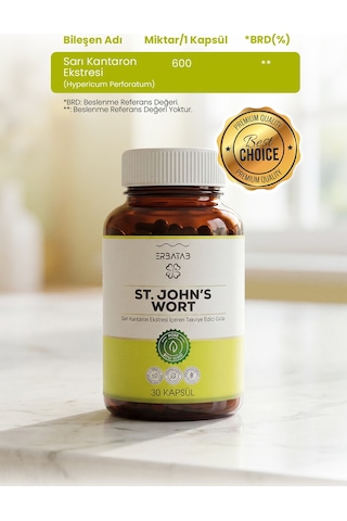 Erbatab Sarı Kantaron Ekstresi St.john's Wort 30 Kapsül