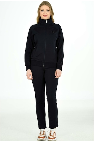 Fantasy Kadın Boydan Fermuarlı Büyük Beden Eşofman Takım 201836B