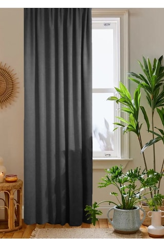 Home Color Home Antrasit Gri Petek Kadife Dokulu Fon Perde Düz Dikişli Ekstrafor Büzgü 1.sınıf Kalite Diğer