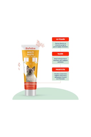 Biofeline Kediler İçin Multivitaminli Malt Macun 100g