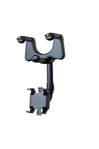 Youmex Siyah Araç Geri Görüş Aynası Telefon Tutucu, 360 Derece Dönebilen, Tek Elle Kullanıma Uygun, Evrensel Uyumlu, Kolay Çekilebilir Ve Saklanabilir Siyah